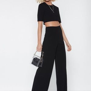 BNWT Nasty gal breaking up black set
